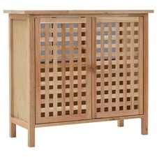 Armoire pour Lavabo Bois de Noyer Massif Meuble Salle de Bain Toilette vidaXL