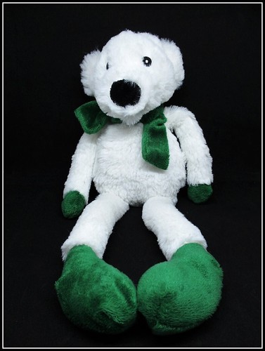 Peluche doudou ours blanc - doudou, et