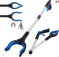 Pince Ramasse Objet 81cm, Pince Telescopique avec Crochet Magnétique, Pince 