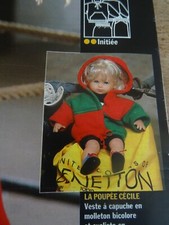 T13 PATRON POUPEE CECILE MODES & TRAVAUX VESTE A CAPUCHE PANTALON CYCLISTE  1992