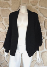 Gilet noir avec laine et