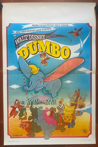 Affiche belge dumbo walt - affiche,