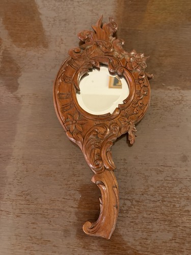 Ancien miroir main - main, en