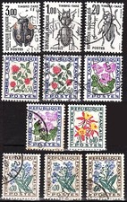 11 timbres taxes France oblitérés n° 99 100 101 102 104 106 111