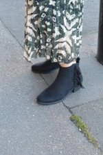 Bottines noires à franges