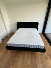 Ikea TUFJORD upholstered bed velvet green