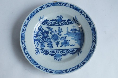 Assiette faïence delft - faïence,