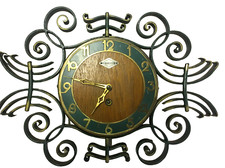 Pendule Vedette fer forgé années70 fonctionnelle, belle patine