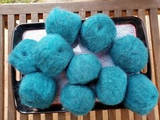 Lot de 10 pelotes mohair bleu