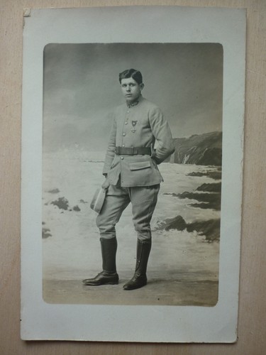 Carte photo gendarme - gendarme, bleu