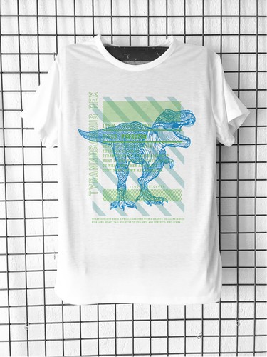 Tee shirt tyrannosaure - tee-shirt,