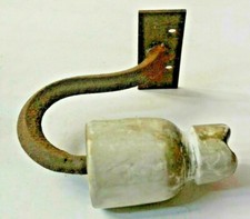 ANCIEN PORTE CABLE ELECTRIQUE PORCELAINE DECO LOFT PAS LAMPE CHEVET LUSTRE 