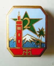 INSIGNE 2° REGIMENT DE TIRAILLEURS MAROCAINS - Fabrication non marquée