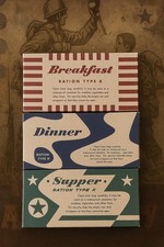 🔵 Lot 3 Reproduction de Ration K pleine 1944/45 us ww2 Ardennes bulge GI WWII