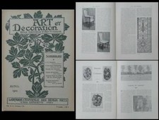 ART ET DECORATION AVRIL 1900 SERRURIER-BOVY, CHAPLAIN, GASTON DE LATENAY, OBIOLS