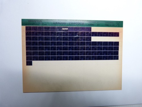 Microfiche moto honda cx - microfiche,