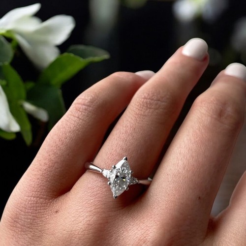 Bague diamant platine massif
