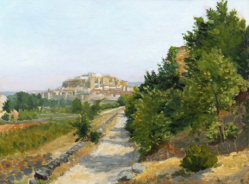 Tableau encadré paysage midi - tableau,