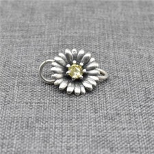 2 Connecteurs Fleurs Argent Sterling Argent 925 pour Fleur 3D Marguerite Floral