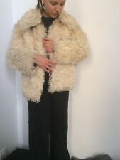 manteau fourrure véritable en peau de mouton authentique vintage