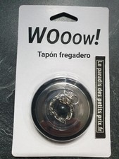 bouchon d'évier 60 x 40 mm, bouchon évier,baignoire,lavabo avec chainette 10 cm,