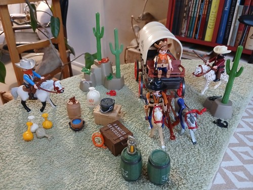 Western playmobil wagon - -,