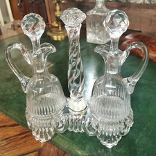 HUILIER VINAIGRIER EN CRISTAL SAINT-LOUIS XIX ème début XX ème siècle 