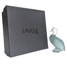 statuette verre dépoli Lalique® France petit canard