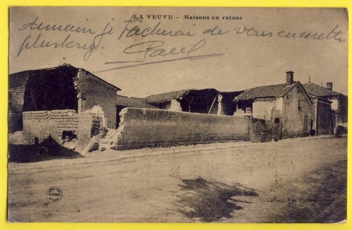 Cpa écrite 1918 veuve - cpa,