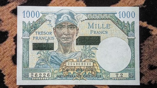 Billet 1000 francs trésor - billet,