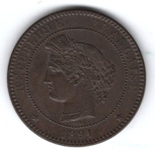 10 Centimes CÉRÈS 1891 A Paris SUP