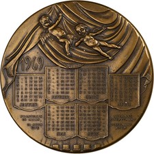 France médaille calendrier - france,, médaille,