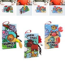 Livre en tissu froissé pour bébé, livre en tissu déchirable, livre en tissu