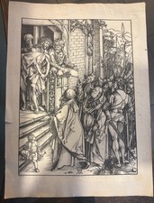 GRAVURE ANCIENNE ALBRECHT DÜRER.ECCE HOMO.AUGUST GABER.XIXÉME SIÉCLE.