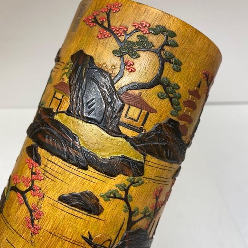 Ancien pot pinceaux chinois - ancien, à