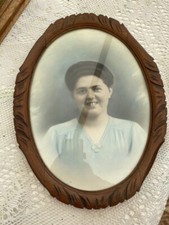 Cadre Ovale ancien en bois