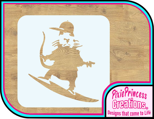 Banksy surf rat - banksy, r