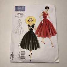 Vogue Vintage Model Sewing Pattern V1172 Fit & Flare Dress Sizes 6 8 10 12 UNCUT