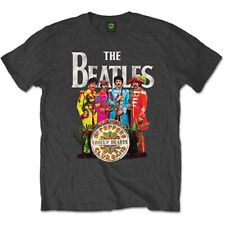 The Beatles 'Sgt Pepper' (Charbon) T-Shirt - NOUVEAU ET OFFICIEL!