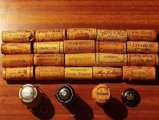 Lot 24 Bouchons Grands Crus & Vins célèbres/Famous Wine Corks