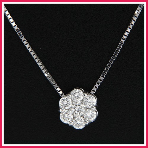 Collier blanc 18 carats - en,