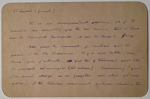 Toulet carte bristol - carte,