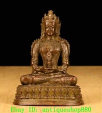 3.8''Old Tibet Bronze Amitayus