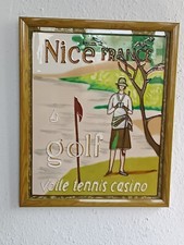 **TABLEAU EN CERAMIQUE VERNISSEE D'APRES FABRICE DE VILLENEUVE NICE FRANCE GOLF