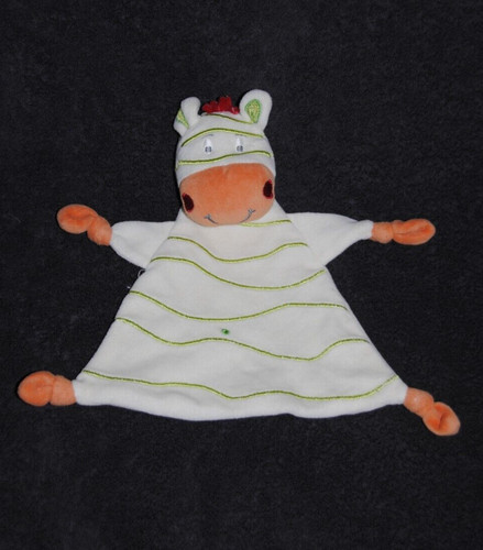 Peluche doudou plat zèbre - doudou,