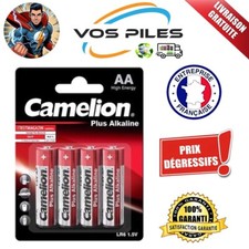 Piles Alcaline 1,5V AA LR6 MN1500 E91 LR06 AM3 MIGNON 2700 mAh ( Camelion )