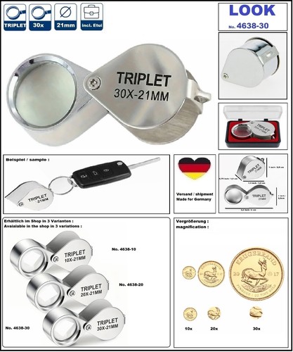 Loupe poche triplet 21mm - de,