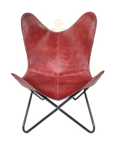 Chaise papillon cuir - chaise,