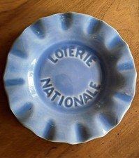 Coupelle Vide Poche Cendrier Céramique Bleu LOTERIE NATIONALE Saint Clément