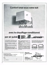 PUBLICITE ADVERTISING 094  1969  AIRCALO   chauffage conditionné air pulsé